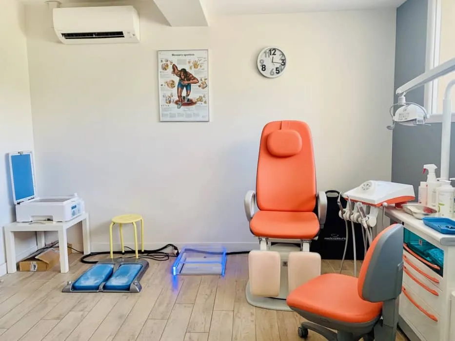 Salle de soin du cabinet de podologie de Réalville